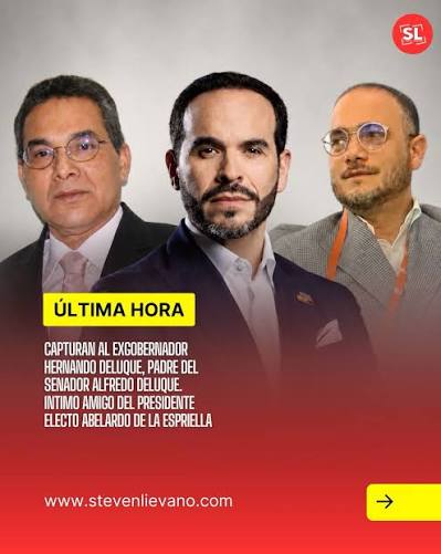 Las autoridades capturaron en Riohacha al exgobernador de La Guajira, Hernando Deluque, quien aparece a la izquierda de la imagen y es padre del senador Alfredo Deluque, luego de una orden emitida