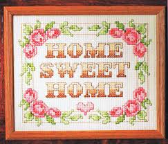 Cross stitch kit featuring flowers and a butterfly. Kooler Design Studio Home Sweet Home Big Stitch Cross Stitch Pattern 123stitch