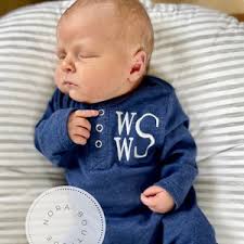 Aaron White With Navy Trim Pima Cotton 4th Sailboat Monogram-baby Boy  Coming Home Outfit-pima Cotton Baby-baby Boy Clothes-pima Romper