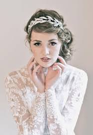This can be done by holding either side of the headband in one hand each and rolling it up. 30 Amazing Wedding Hairstyles With Headpiece Deer Pearl Flowers