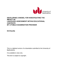Il existe, pour le moment, deux systèmes d'indexation internes pour trouver du contenu : Developing A Model For Investigating The Impact Of Language Assessment Within Educational Contexts By A Public Examination Provi