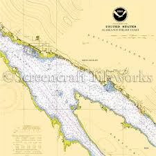 Alaska Ketchikan Nautical Chart Decor