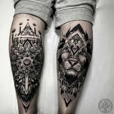 Lion Backside Of Right Leg Leg Tattoo Men Leg Tattoos Best Leg Tattoos
