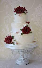 Red Rose Wedding Cake Wedding Cake Roses Wedding Cake Red Red Rose Wedding Cake