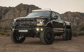 The 600 Hp 2018 Hennessey Velociraptor 6x6 Is Pure Aggression On Wheels All Six Of Them Ford Raptor Ford Velociraptor Trucks