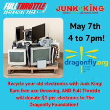 Safe computer recycling in dayton, oh prevents toxic elements from the materials from damaging the environment and threatening the community's health. Full Throttle Junk King Team Up For Recycling Event To Benefit Dragonfly The Dragonfly Foundation