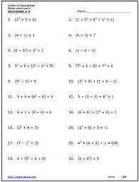 Practice The Order Of Operations With These Free Math Worksheets Math Worksheets Free Math Worksheets Algebra Worksheets