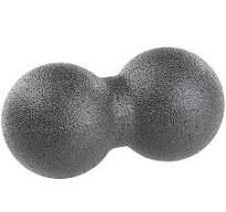 Duo-Faszienmassageball für punktuelle Selbstmassage, Ø 8 cm, schwarz
