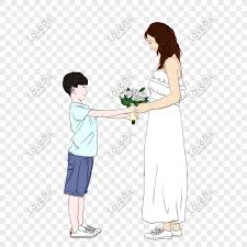 Gambar kartun muslimah ibu dan anak kantor meme. Mother And Child Cartoon Hand Drawn Illustration Png Image Psd File Free Download Lovepik 611021306