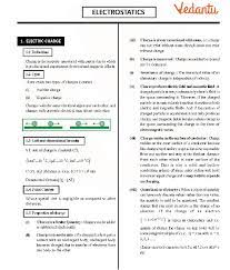 Class 12 Physics Revision Notes For Chapter 1 Electric Charges And Fields