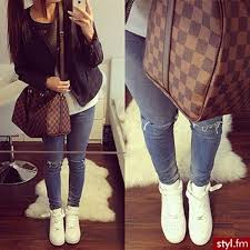 All Black Air Forces Outfit Trend Pants Dress Page 5 Of 10 Onetrend Nike Air Force Fashion Casual Shoes Outfit