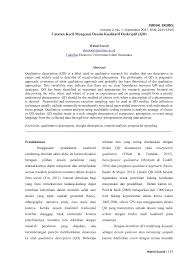 Https Www Researchgate Net Profile Fakultas Ekonomi Uninus Publication 325398467 Catatan Kecil Mengenai Desain Kualitatif Deskriptif Qd Links 5b0be3d64585157f871b4d2b Catatan Kecil Mengenai Desain Kualitatif Deskriptif Qd Pdf