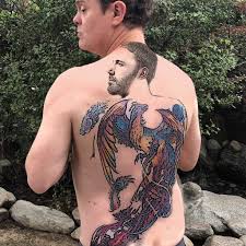 There are simple back tattoos for guys, then there are full back tattoos for guys. Rainnwilson On Twitter Treated Myself To A Back Tattoo Of Benaffleck And His Back Tattoo Phoenixrising Meta Affleck Backs Buttcrack
