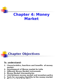 Characteristics of money market the following are the characteristics of money market: Money Market