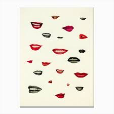 stealing kisses canvas print in 2021 lip wallpaper pop art lips lip tattoos