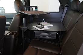 The Sit Stand Cargo Desk Installed In An Suv Goergo Com Mobile Office Workstation Car Office
