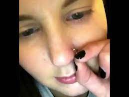 Bloody Nose Piercing Girls Youtube