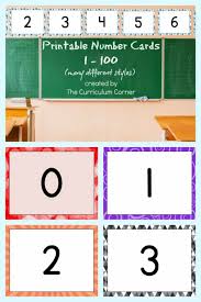 Choose from flashcards, posters, worksheets and classroom games. Printable Number Cards 0 100 The Curriculum Corner 123