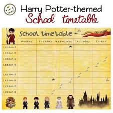 Harry Potter School Timetable Chritmas Gifts Harry Potter School Harry Potter Planner Harry Potter Printables
