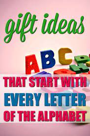 Collection by jim stein • last updated 8 days ago. The Ultimate List Of Gifts That Start With The Letter Alphabet Grab Bag Gift Exchange Ideas Alphabet Gifts Christmas Gift Exchange Christmas Gift Themes