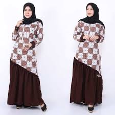 Model baju batik kerja wanita muslimah kombinasi hijab. Model Baju Batik Kombinasi Lengkap Dengan Berbagai Motif Pilihan