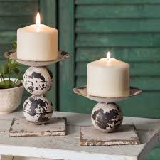 Free shipping on orders over $25 shipped by amazon. Rustic Metal Pillar Candle Holders Set Of 2 Gracefully Restored Home