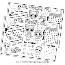 Gather the entire collection of beautiful lol dolls. Lol Games Coloring Placemat Instant Download My Store