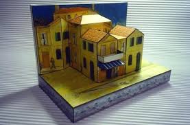 Van Gogh The Yellow House Paper Model By Papermau Download Now Here Is A Simple Small Diorama Which Is A R Paper Models Van Gogh Yellow Houses