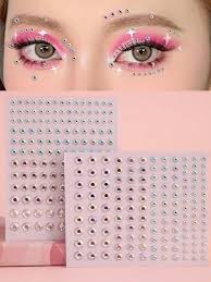 Party Joy Pack Of 2 Green Silver White Mini Multiple Nose Stickers  Three-dimensional Simulated Gem Face Rhinestone Stickers Diy Masquerade Eye  And Face Decorative Rhinestone Stickers Suitable For Masquerade Party  Makeup Special |