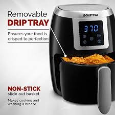 Gourmia Gaf228 2 2 Qt Digital Air Fryer Oil Free Healthy Cooking Digital Controls Removable Dishwasher Safe Pan And Tray Free Recipe Book Included Free Recipe Book No Oil Fryer No Cook Meals