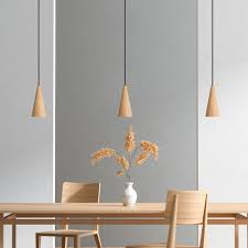 A wide variety of dining table light options are available to you Pendant Luminaire Cone Made Of Solid Wood By Iumi Design Berlin