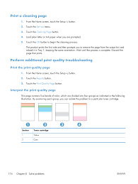 In the area for cleaning mode, click start to begin the cleaning process. Perform Additional Print Quality Troubleshooting Print A Cleaning Page Hp Laserjet Pro 200 Color Mfp M276nw User Manual Page 190 238
