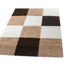 Gratis versand + kurze lieferzeit + kostenlose rückgabe + kostenloser kundenservice. Shaggy Teppich Hochflor Langflor Gemustert In Karo Braun Beige Creme Kaufen Bei Diva Teppich Center