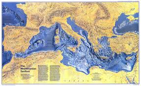 Mediterranean Seafloor 1982 National Geographic Maps Ancient Maps Map Of The Mediterranean