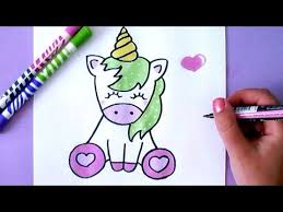 Comment Dessiner Une Licorne Kawaii Kinderzeichnungen Diy Zeichnen Zeichnen