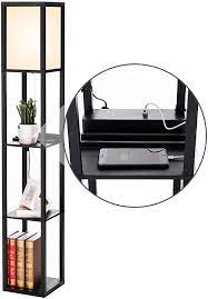Maybe you would like to learn more about one of these? Promecity Shelf Floor Lamp With Usb Charging Port Tower Storage Shelves For Bedroom Modern Floor Lamp Bedside Table Amazon De Lighting
