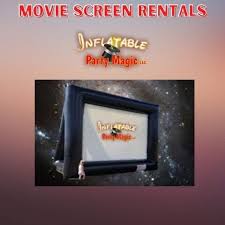 Backyard movie night for your family and friends! Movie Screen Rentals Fort Worth Texas Inflatable Party Magic
