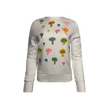 Zwei langarmshirts aus leichtem, bedrucktem sweatstoff mit rippenbündchen an halsausschnitt, ärmeln und saum. Rent Olympia Le Tan Dresses Bags Shoes Wardrobe