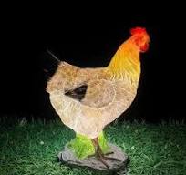 Solar Cock Light - Waterproof Resin Garden Decoration