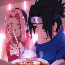Sasuke And Sakura Eating Ramen Together Naruto In 2020 Sakura And Sasuke Sasuke Sasusaku