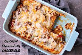 Bake the casserole until it is lightly brown and bubbly. Chicken Enchilada Casserole