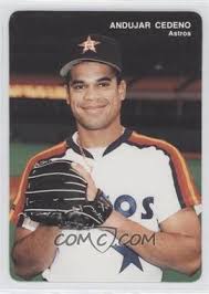 Born in la romana, dominican republic, he played for the houston astros from 1990 to 1994, the san diego padres in 1995, and in 1996 played for the padres. 1993 Mother S Cookies Houston Astros Stadium Giveaway Base 10 Andujar Cedeno