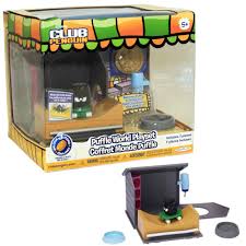 Once you are playing the game you may play minigames, missions, upload your coins to your online club penguin account, and connect two dss to do multiplayer. Buy Club Penguin Black Puffle House With Skateboard Ramp Play Set Online At Low Prices In India Amazon In