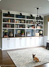 ikea kitchen cabinets as bookshelves