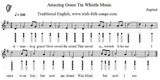 Amazing Grace Sheet Music Easy Version Tin Whistle Music