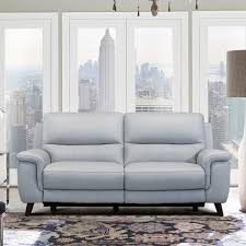 Gray sofa has the functionality and practicality; Anna Dove Grey Genuine Leather Contemporary Sofa Overstock 27655080