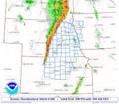 Haven't seen any storms rolling in just yet, but it's. Storm Prediction Center Pds Severe Thunderstorm Watch 405