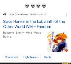 Sl... Slave Harem in the Labyrinth of the Other World Wiki - Fandom Roxanne  Sherry Miria Vesta - Rutina. Characters Light Novels Media - iFunny