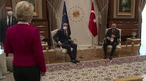 A female given name from latin. Ursula Von Der Leyen Left Without Chair During Eu Visit To Turkey Bbc News