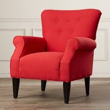 Alcott Hill Manz Armchair Upholstery Lipstick Red Armchair Armchairs For Sale Furniture